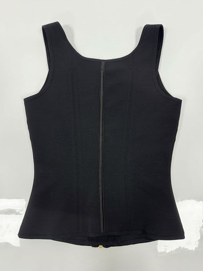 Shapshe® Damen Stäbchen Latex Reißverschluss Korsett Bauchkontrolle Body Shaper Weste Mit BH