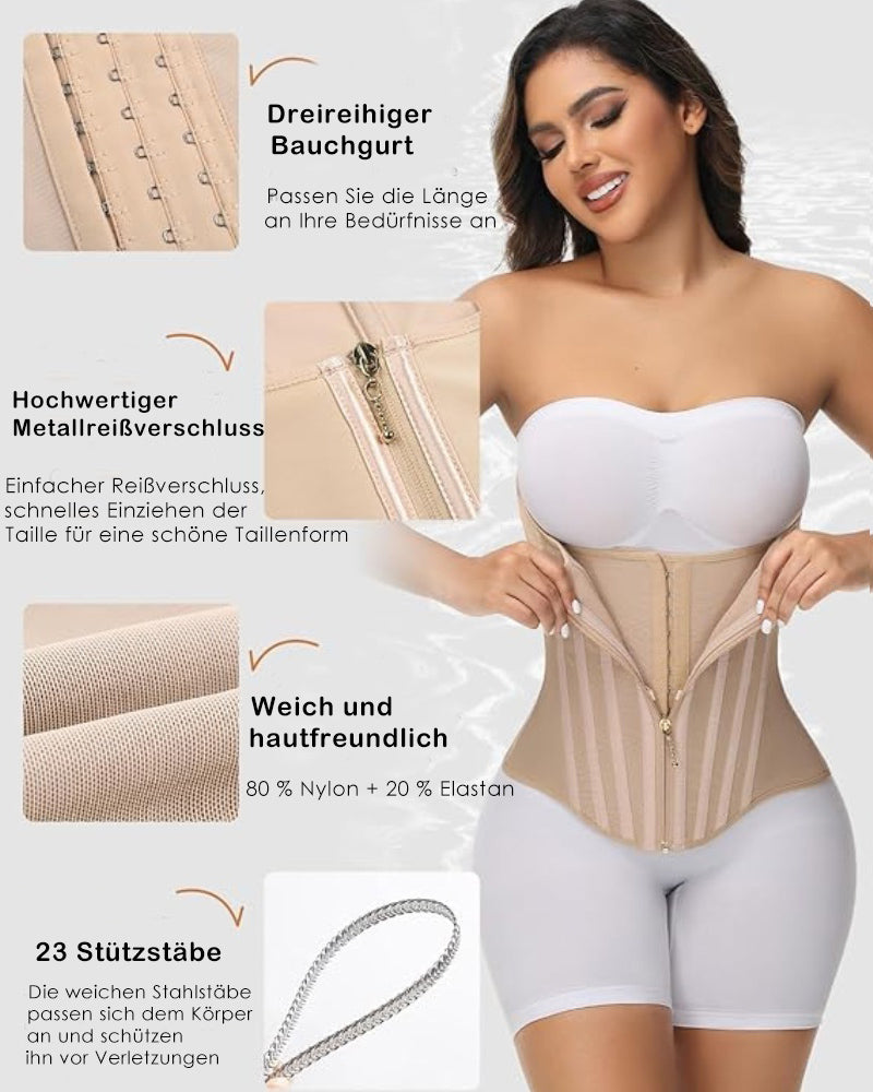 Shapshe® Damen Kurvenförmiger Knochen Taillentrainer Hohe Kompression Bauchweg Bauchgürtel