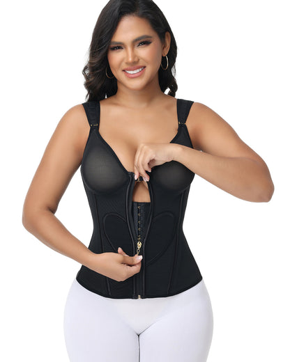 Shapshe Fajas Colombianas mit Breiten Trägern und Liebesmuster Bauchweg Taillentrainer