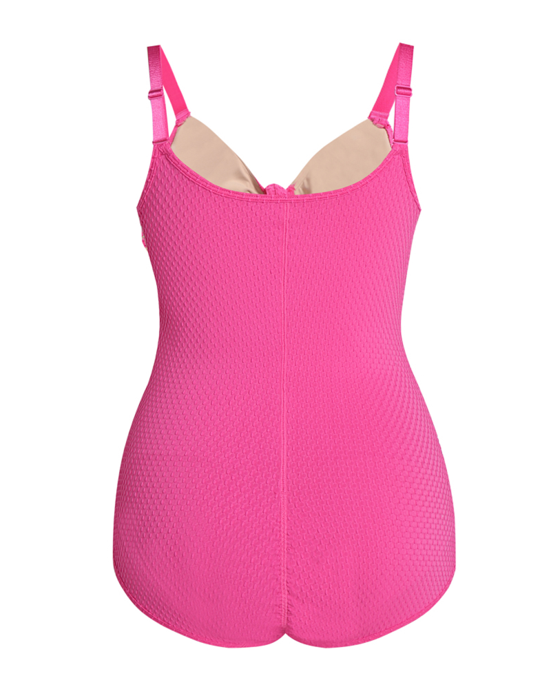 Shapshe® Damen Bauchweg Badeanzug Cut-Out Knoten Vorne Push Up Eingebauter Shapewear Badeanzug