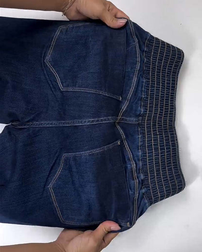 Shapshe® Damen Hohe Taille Skinny Flared Jeans Mit Elastischem Bund