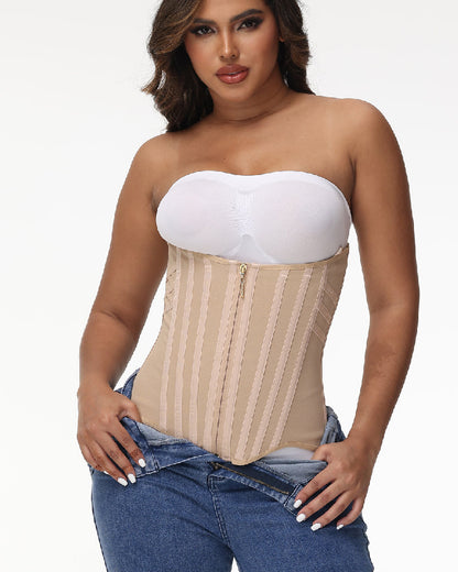 Shapshe® Damen Kurvenförmiger Knochen Taillentrainer Hohe Kompression Bauchweg Bauchgürtel