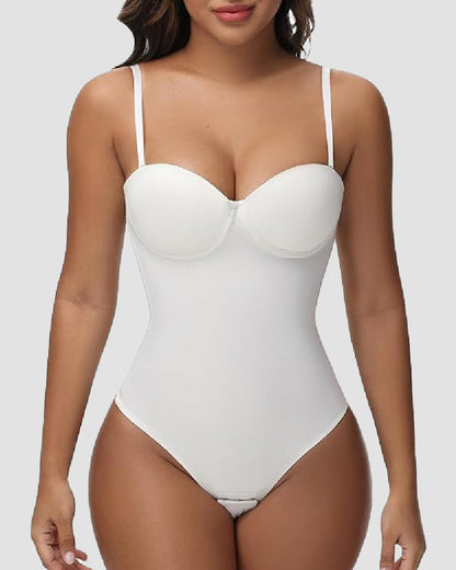 Shapshe® Nahtloser Skinny Bodys mit Sexy Schnürung am Rücken und Tanga