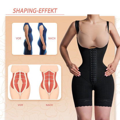 Shapshe® Sanduhr Bodysuit mit offener Brust und Bauchkontrolle bis zur Mitte des Oberschenkels