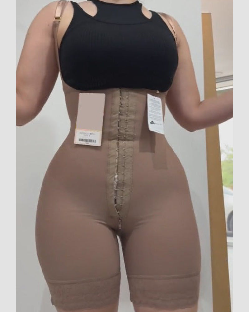 Shapshe® Fajas Colombianas Hohe Kompression Haken- und Ösen Bauchweg Formende Sanduhr Shapewear