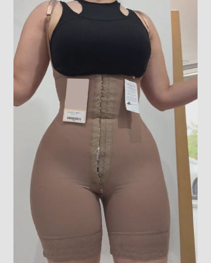 Shapshe® Fajas Colombianas Hohe Kompression Haken- und Ösen Bauchweg Formende Sanduhr Shapewear