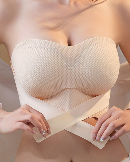 Nahtloser Atmungsaktiver Bandeau BH Trägerlos Übergröße