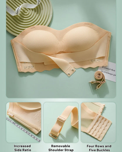 Nahtloser Atmungsaktiver Bandeau BH Trägerlos Übergröße