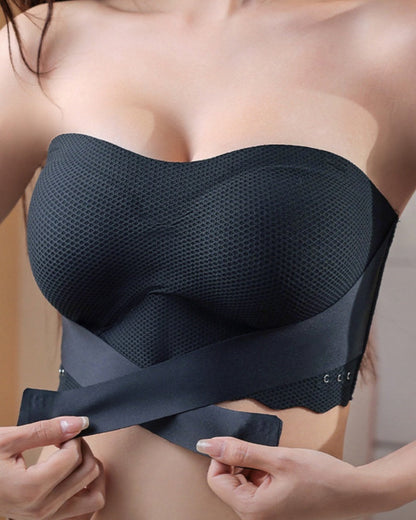 Nahtloser Atmungsaktiver Bandeau BH Trägerlos Übergröße