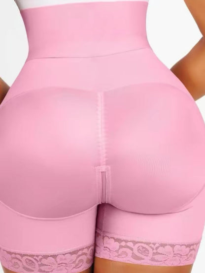 Hoch taillierte Po Lifter und Oberschenkel Shaper Shorts mit Haken Ösen Höschen