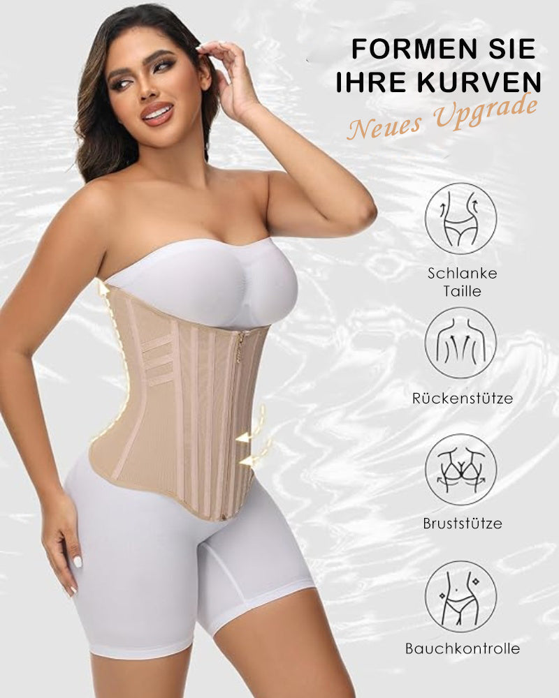 Shapshe® Damen Kurvenförmiger Knochen Taillentrainer Hohe Kompression Bauchweg Bauchgürtel