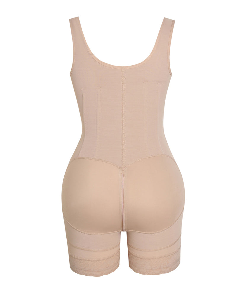 Shapshe® Hohe Kompressions-Shapewear mit Reißverschluss vorne und mittlerem Oberschenkel