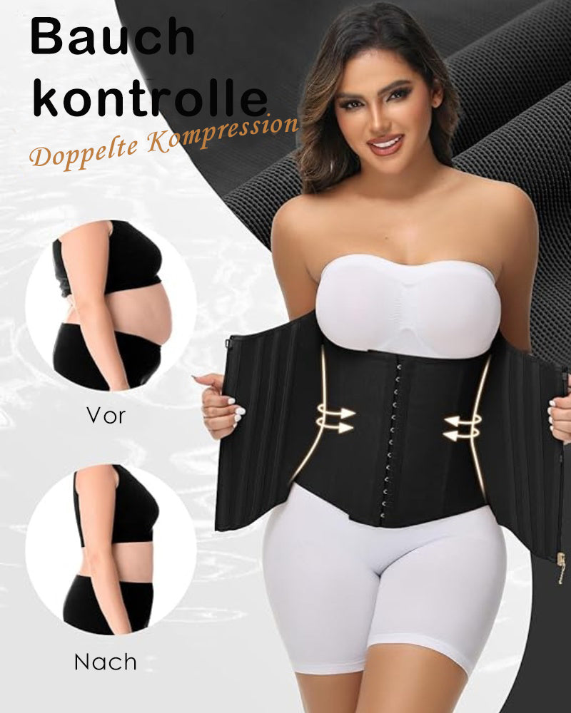 Shapshe® Damen Kurvenförmiger Knochen Taillentrainer Hohe Kompression Bauchweg Bauchgürtel
