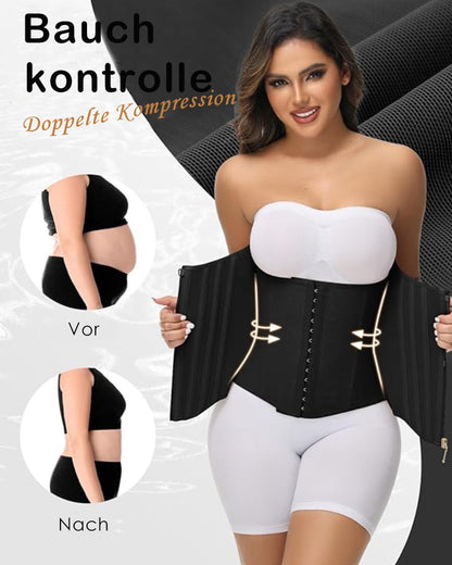 Shapshe® Damen Kurvenförmiger Knochen Taillentrainer Hohe Kompression Bauchweg Bauchgürtel