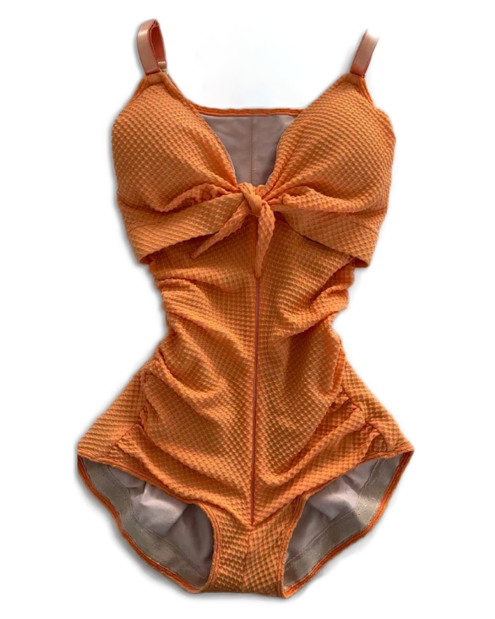 Shapshe® Damen Bauchweg Badeanzug Cut-Out Knoten Vorne Push Up Eingebauter Shapewear Badeanzug