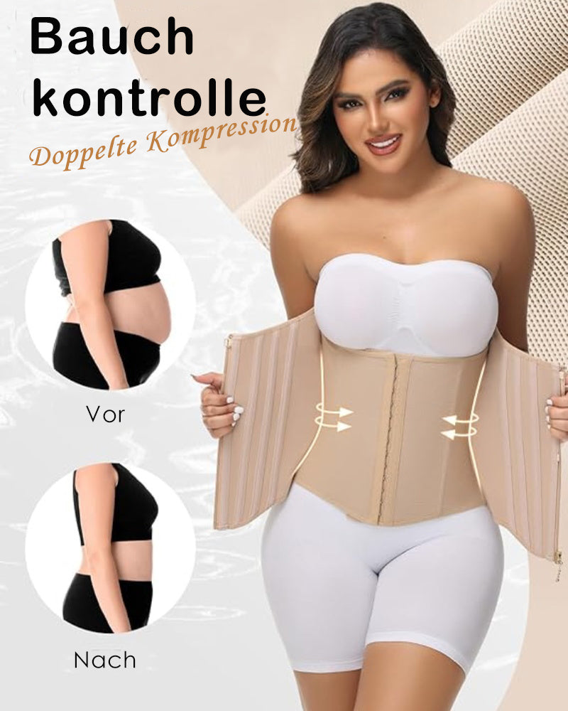 Shapshe® Damen Kurvenförmiger Knochen Taillentrainer Hohe Kompression Bauchweg Bauchgürtel