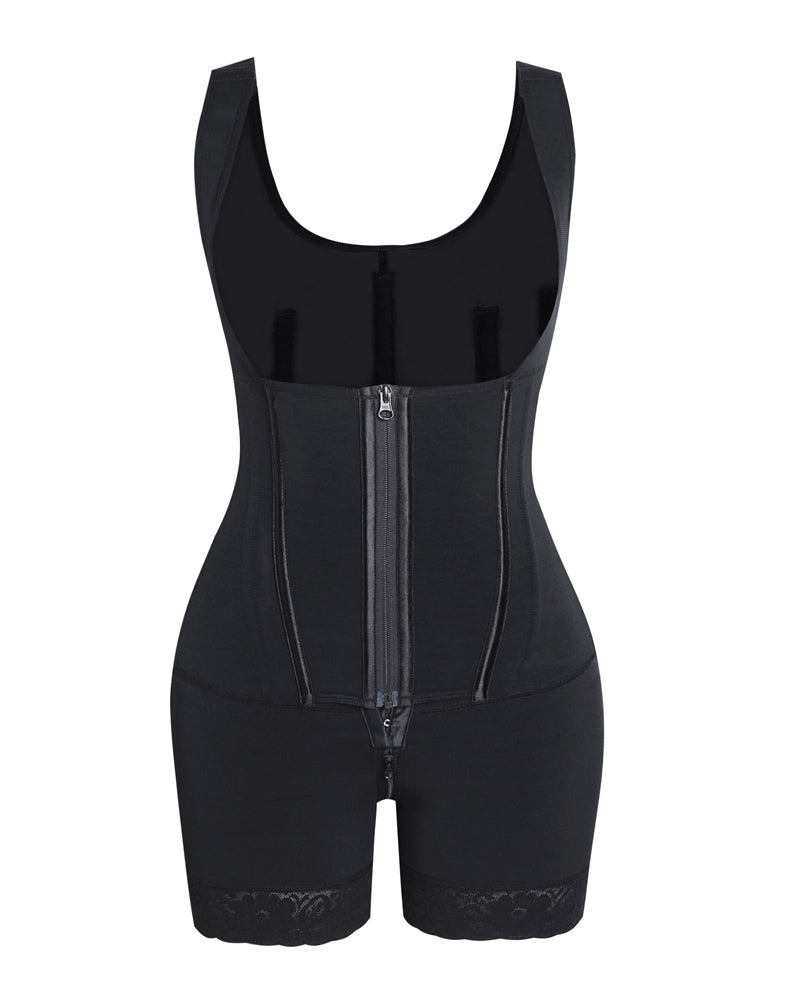 Shapshe® Hohe Kompressions-Shapewear mit Reißverschluss vorne und mittlerem Oberschenkel