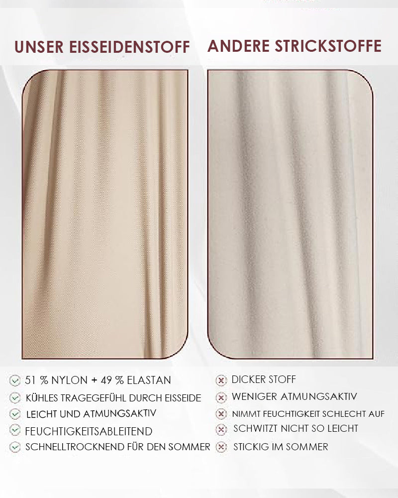 Shapshe® Damen Bauchweg Nahtloser Sommer Eisseide Bodysuit Kompressions V-Ausschnitt Body Shaper