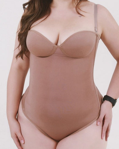 Shapshe® Nahtloser Skinny Bodys mit Sexy Schnürung am Rücken und Tanga