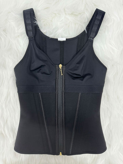 Shapshe® Damen Stäbchen Latex Reißverschluss Korsett Bauchkontrolle Body Shaper Weste Mit BH