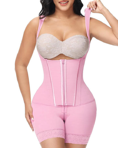 Shapshe® Hohe Kompressions-Shapewear mit Reißverschluss vorne und mittlerem Oberschenkel