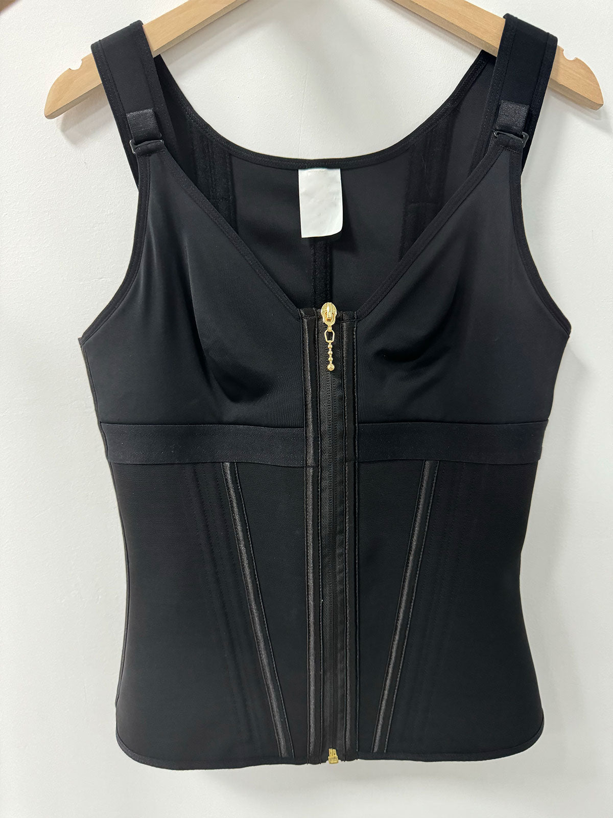 Shapshe® Damen Stäbchen Latex Reißverschluss Korsett Bauchkontrolle Body Shaper Weste Mit BH