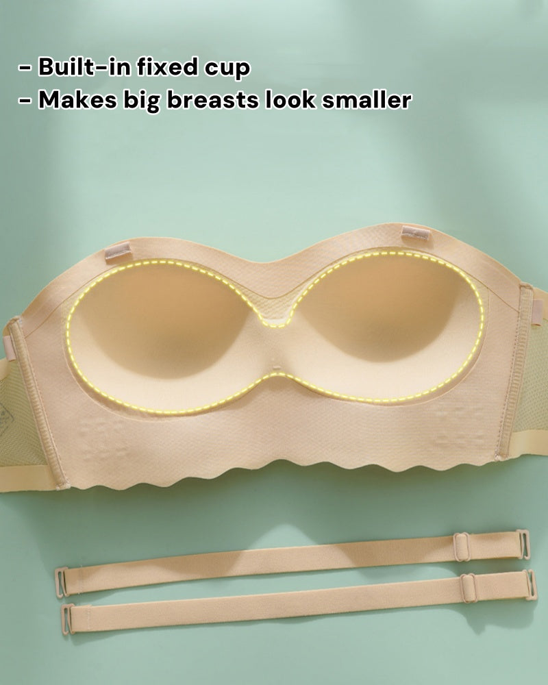 Nahtloser Atmungsaktiver Bandeau BH Trägerlos Übergröße