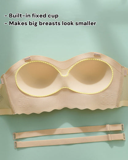 Nahtloser Atmungsaktiver Bandeau BH Trägerlos Übergröße